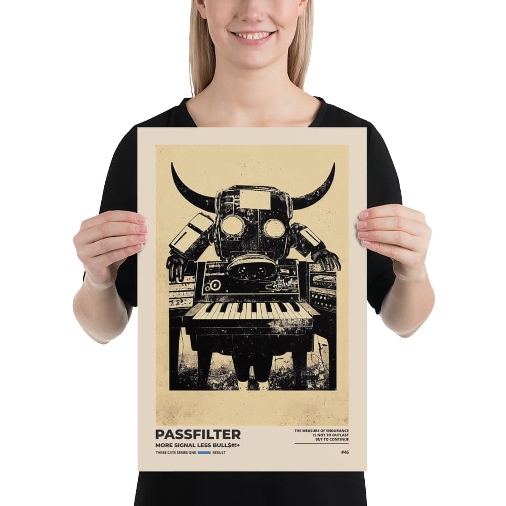 Print #46 Three Cats S1 Poster: The Measure Of Endurance Is Not To Outlast But To Continue