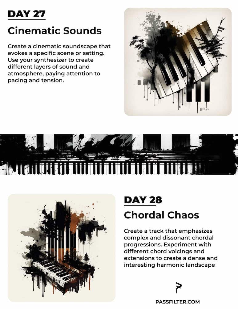 creative prompts from Sonic Starters, Day 27 and 28