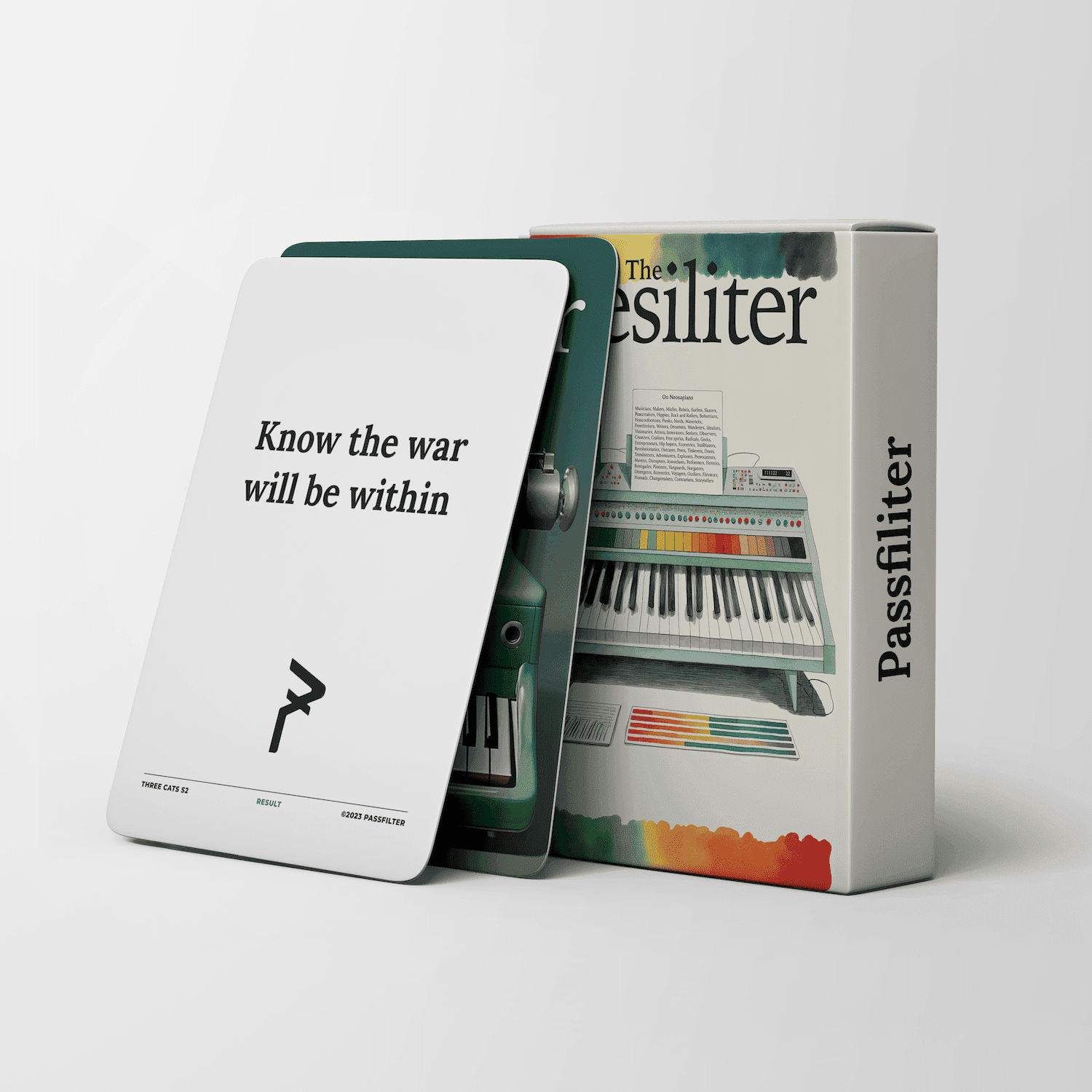 Three Cats Series Two: The Resiliter Card Deck for Musicians — deck and tuck box