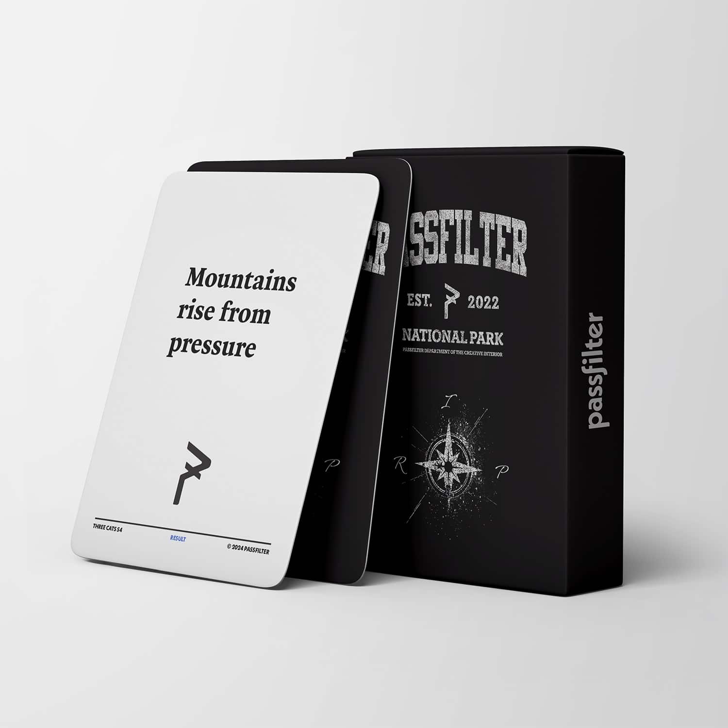 Three Cats Series Four: Passfilter National Parks Card Deck for Musicians — deck and tuck box